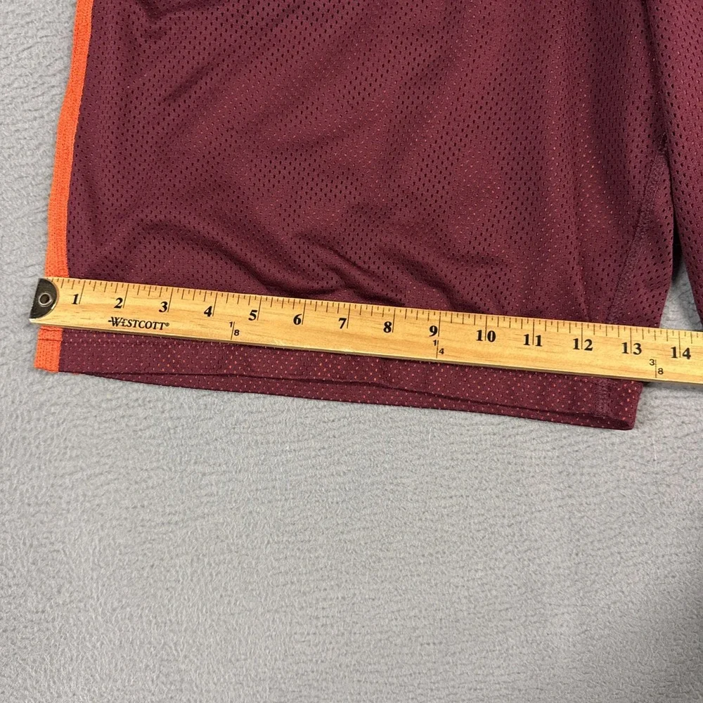 Nike Basketball Shorts Mens Medium Maroon Virginia Tech Dri Fit Relaxed Stretch